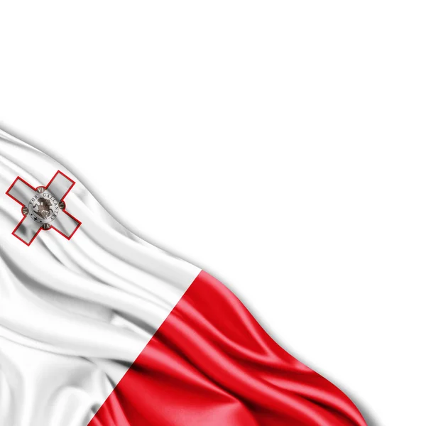 Malta Bayrağı Ile Kopya Alanı Metin Çizim Için — Stok fotoğraf