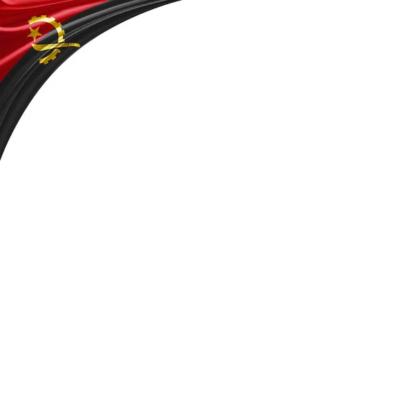 Σημαία Της Ανγκόλας Αντίγραφο Χώρο Για Κείμενο Λευκό Φόντο Απεικόνιση — Φωτογραφία Αρχείου