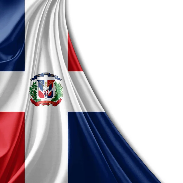 Bandeira República Dominicana Com Espaço Cópia Para Seu Texto Ilustração — Fotografia de Stock