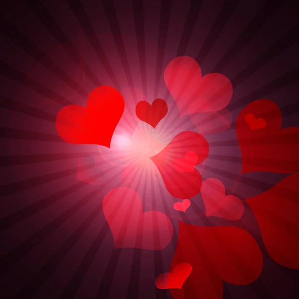 Corações Vermelhos Fundo Dia Dos Namorados Textura — Fotografia de Stock