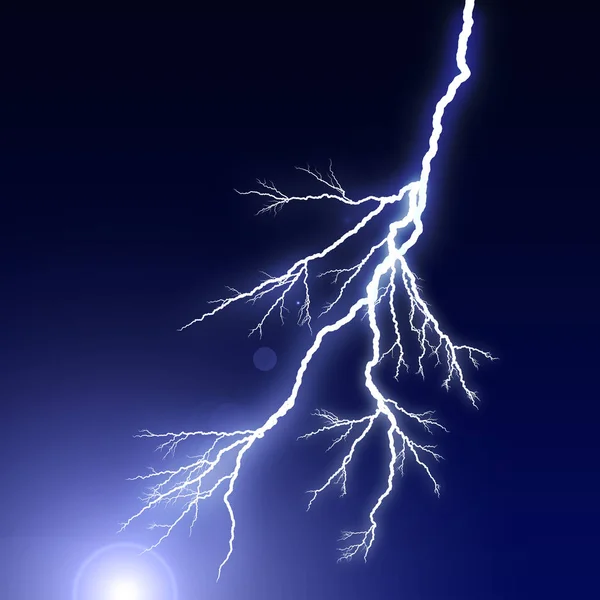 Lightning Silhouette Sky Background — Stock Photo, Image
