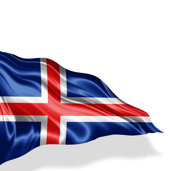 Bandera Islandia Con Espacio Copia Para Texto Ilustración —  Fotos de Stock