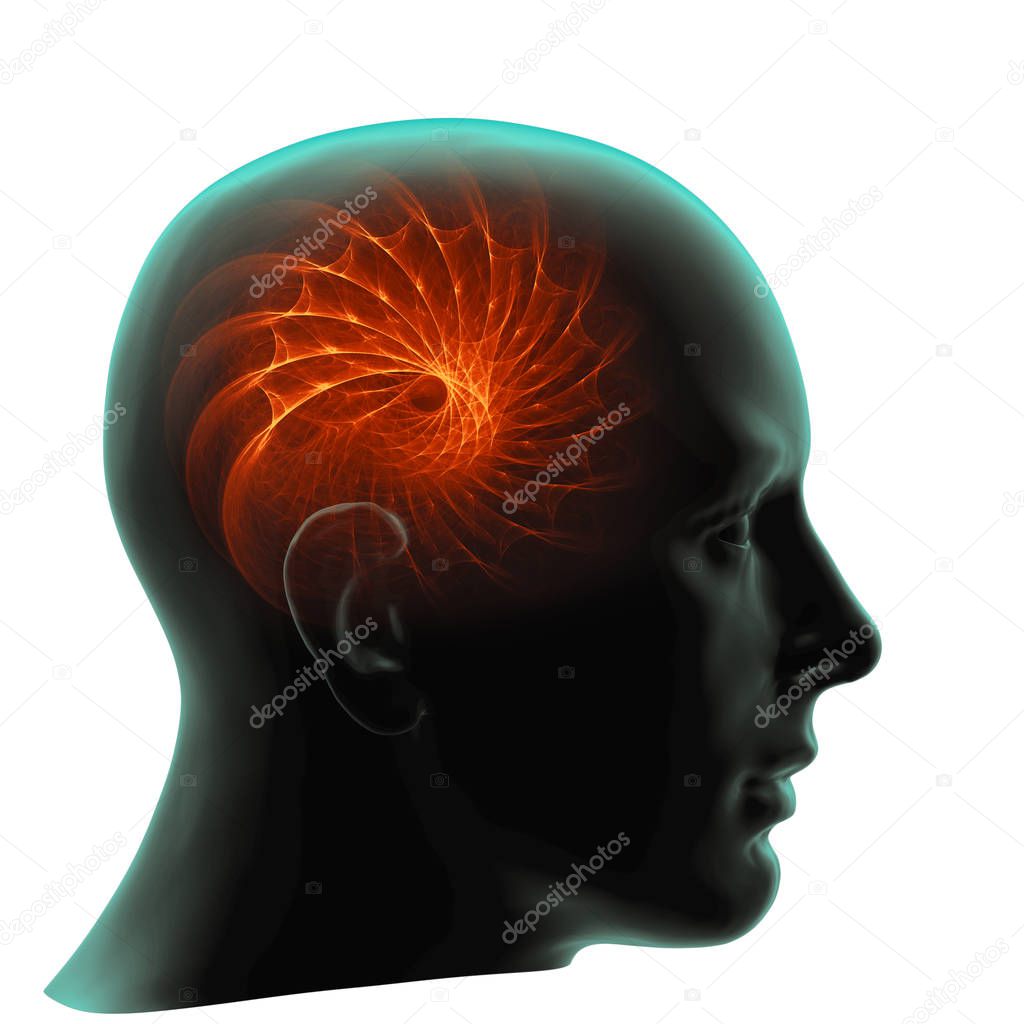  human brain background - 3D illustration