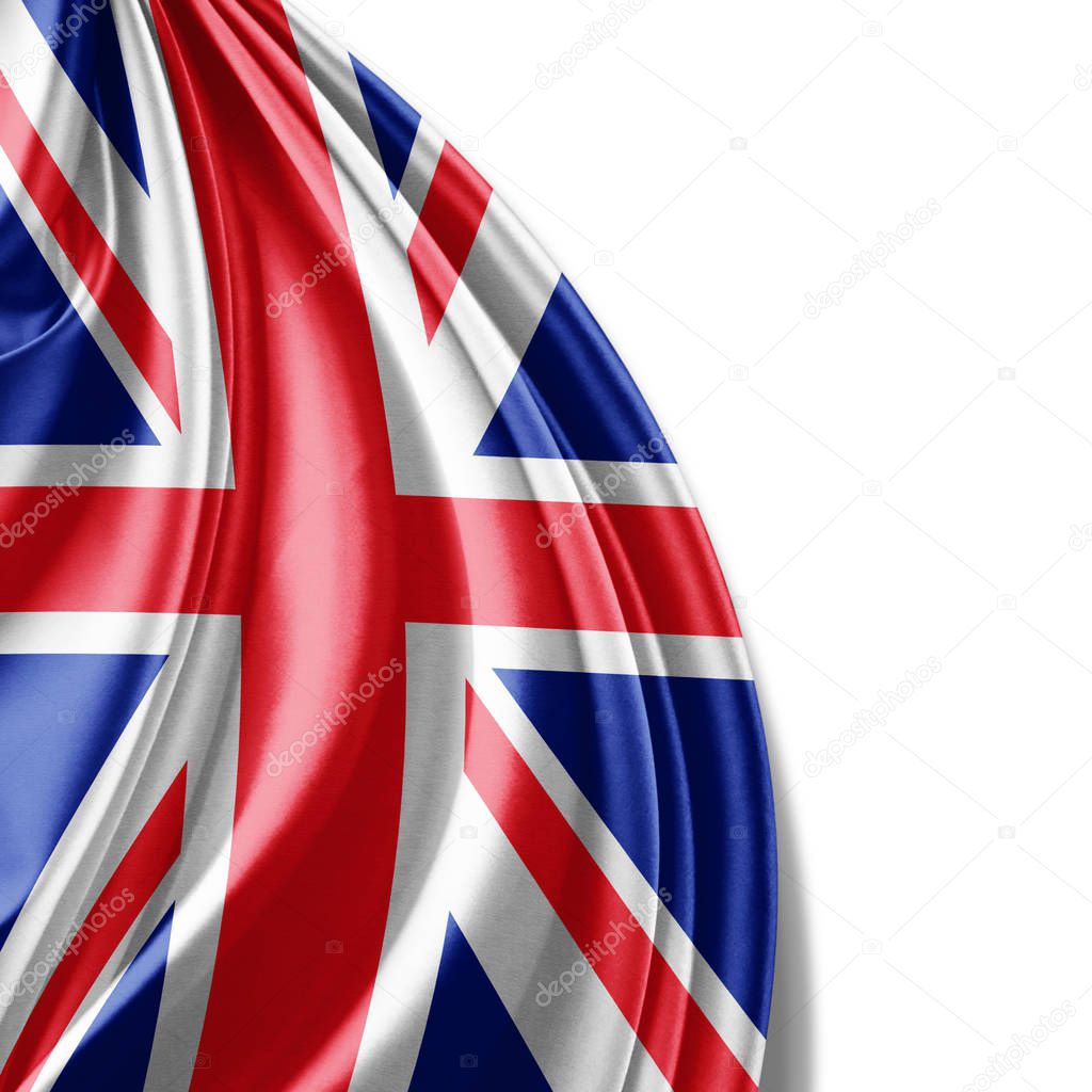 Flag of United Kingdom  with copy space for your text  - 3D illustration    