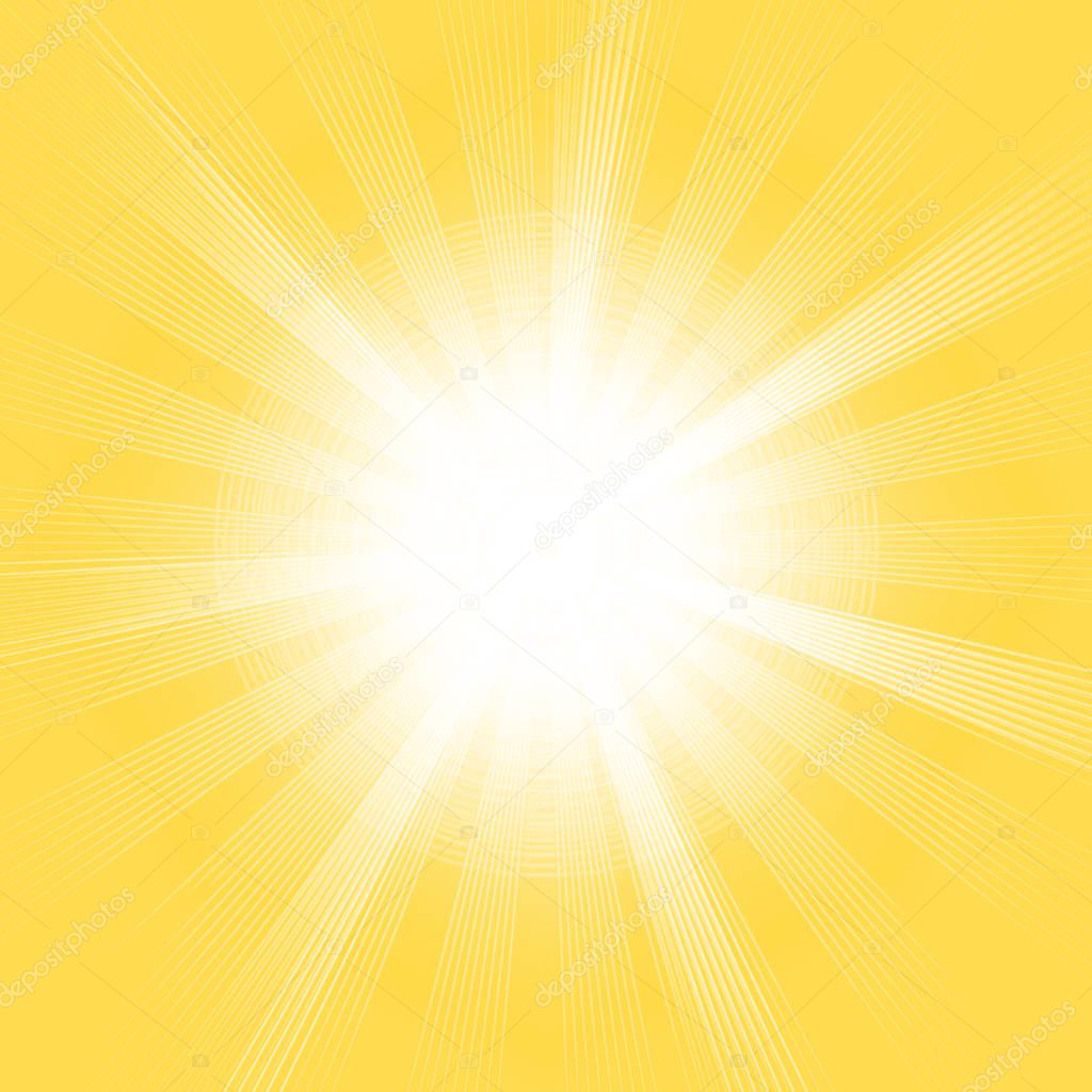 sun with  rays abstract background - Illustration