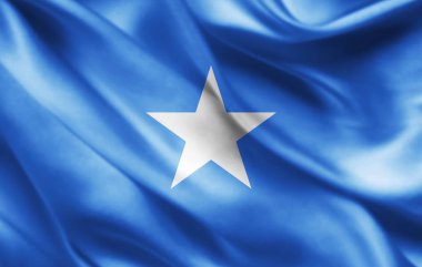 Somali bayrağı ile kopya alanı metin - 3d çizim için    