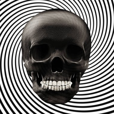  renkli insan kafatası, dekorasyon - illüstrasyon