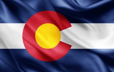 Colorado bayrağı ile kopya alanı metin - 3d çizim için    