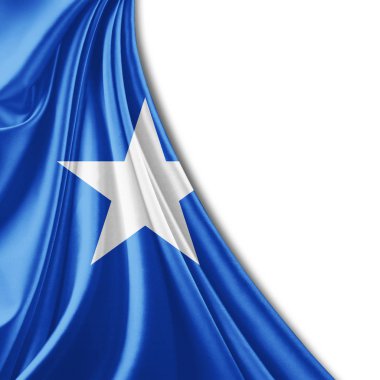 Somali bayrağı ile kopya alanı metin - 3d çizim için    