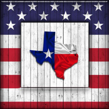 Texas bayrağı ile kopya alanı metin veya resimler 