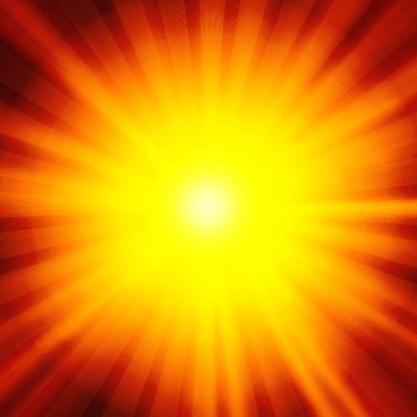 Güneş ışınları ile soyut arka plan - illüstrasyon