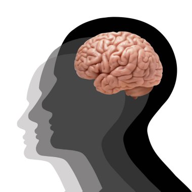  insan beyninin arka plan - 3d çizim