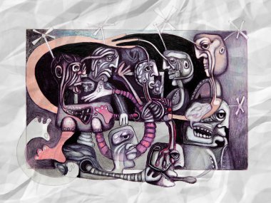 kağıt, arka plan ile zihin füzyon