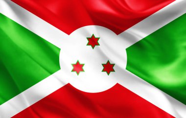 Burundi bayrağı ile kopya alanı metin - 3d çizim için    