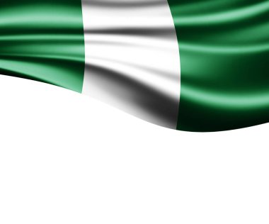 Nijerya bayrakla kopya alanı metin - 3d çizim için    