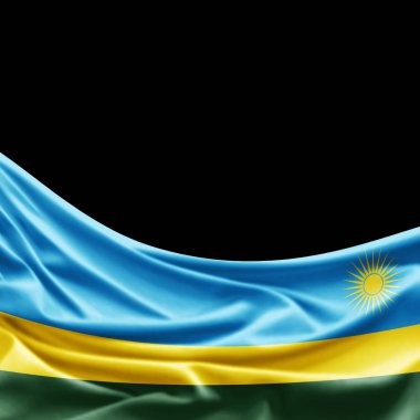 Ruanda bayrağı ile kopya alanı metin - 3d çizim için    