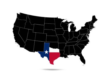 Texas bayrağı ile kopya alanı metin veya resimler 