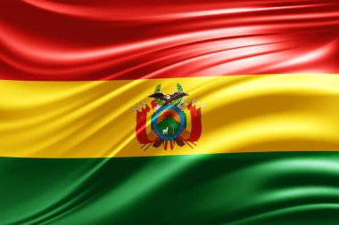 Bolivya'nın bayrakla kopya alanı metin - 3d çizim için    