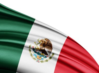 Meksika bayrağı ile kopya alanı metin - 3d çizim için    