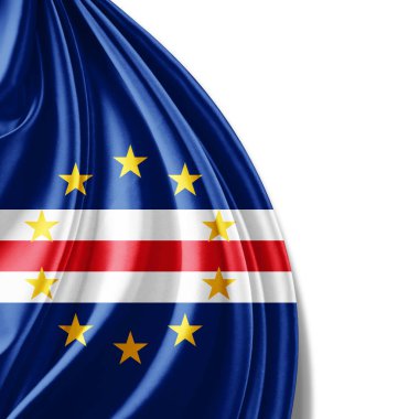 Cape Verde bayrağı ile kopya alanı metin - 3d çizim için    