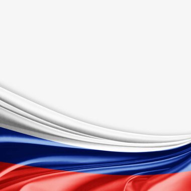 Rusya bayrağı ile kopya alanı metin - 3d çizim için    