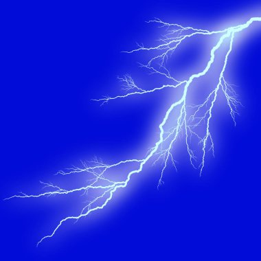 Yıldırım siluet gökyüzü arka plan üzerinde 