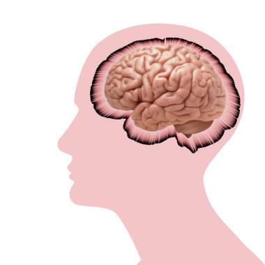  insan beyninin arka plan - 3d çizim