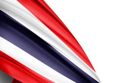 Tayland bayrağı ile kopya alanı metin - 3d çizim için    