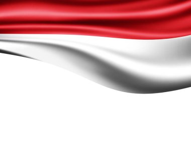 Monaco bayrağı ile kopya alanı metin - 3d çizim için    