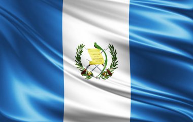 Guatemala bayrağı ile kopya alanı metin - 3d çizim için    