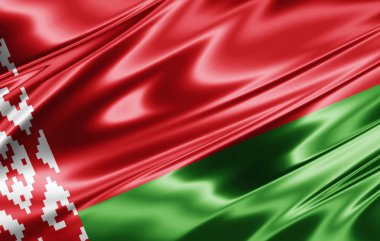 Beyaz Rusya bayrağı ile kopya alanı metin - 3d çizim için    