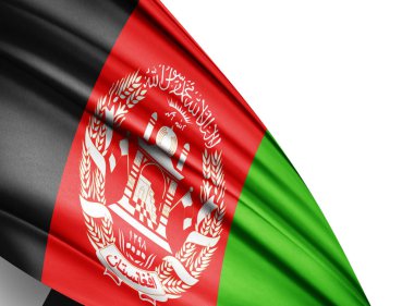 Afganistan bayrağı ile kopya alanı metin - 3d çizim için    