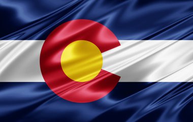 Colorado bayrağı ile kopya alanı metin - 3d çizim için    