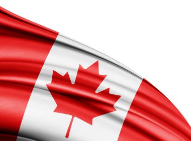 Kanada bayrağı ile kopya alanı metin - 3d çizim için    