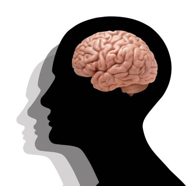  insan beyninin arka plan - 3d çizim