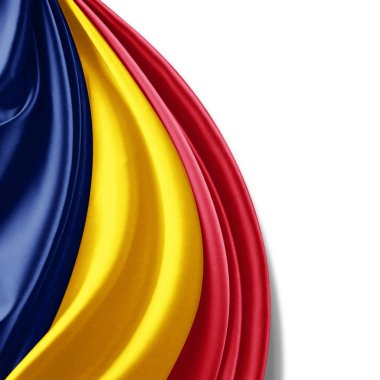 Çad bayrağı ile kopya alanı metin - 3d çizim için    