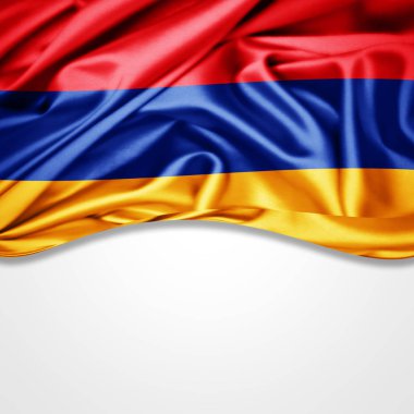 Ermenistan bayrağı ile kopya alanı metin - 3d çizim için    