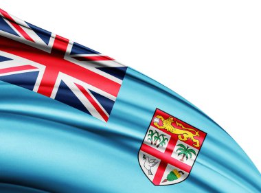 Fiji bayrağı ile kopya alanı metin - 3d çizim için    