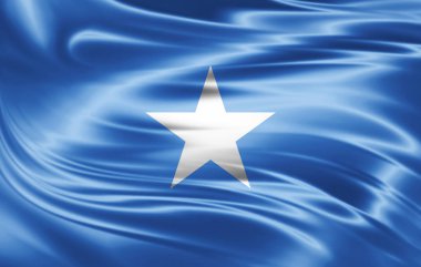 Somali bayrağı ile kopya alanı metin - 3d çizim için    