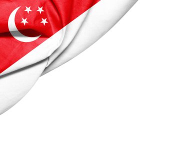 Singapur bayrağı ile kopya alanı metin - 3d çizim için    