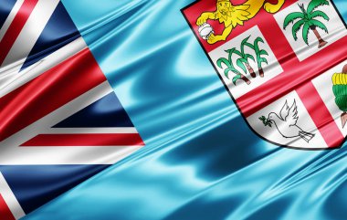 Fiji bayrağı ile kopya alanı metin - 3d çizim için    