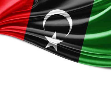 Libya bayrağı ile kopya alanı metin - 3d çizim için    