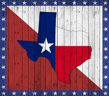 Texas arka plan kopya alanı için metin - 3d çizim ile    