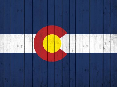 Colorado bayrağı ile kopya alanı metin veya resimler 