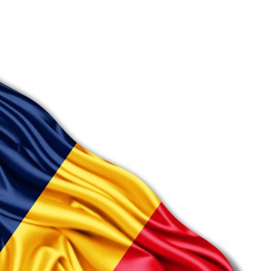 Çad bayrağı ile kopya alanı metin - 3d çizim için    