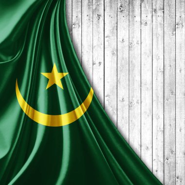 Moritanya bayrağı ile kopya alanı metin - 3d çizim için    