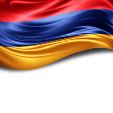 Ermenistan bayrağı ile kopya alanı metin - 3d çizim için    