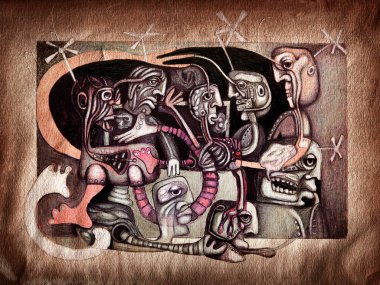 kağıt arka plan ile zihin füzyon