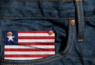 Kot pantolon - 3d çizim Liberya bayrağı