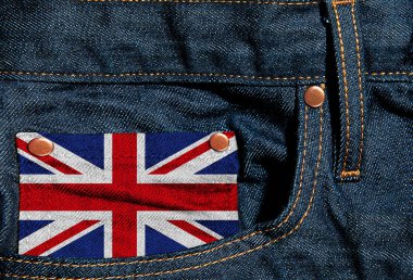 Amerika Birleşik Devletleri bayrağı üzerinde kot pantolon - 3d resimde arka plan